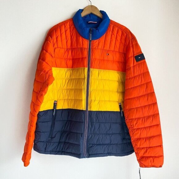 Tommy Hilfiger Packable Nylon Lightweight Colourful Puffer Jacket XXL - Picture 9 of 10